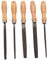 GERALD High Carbon Steel Feilen Set mit Holzgriffen Raspel Feile für, Metall, Kunststoff, 5 Stück (Stahlfeile)