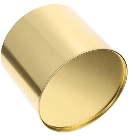 MERRYHAPY Goldener Eimer Aus Eisen Blumentopf Kinderzimmer-Pflanztöpfe Esszimmertisch-Dekoration Polsterbesatz Blumentöpfe Dekorative Pflanzgefäße Zylindrische Vase Aus Metall