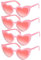 Wowtlmy 4 Pack Vintage Heart Shaped Sunglasses for Women, Pink Cat Eye Ladies Fashion Retro Eyeglasses for Protection Eyewear