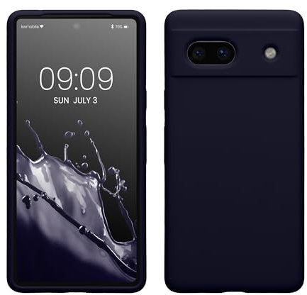kwmobile Handyhülle für Google Pixel 7a Hülle, für Pixel 7a Case - Hülle Silikon - kabelloses Laden - Deep Ocean
