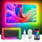 MORIACC TV Lights for 32-55 inch, 4m Music TV LED Lights Music Sync with TV, Rainbow Color Changing LED Strip Lights with Remote APP Control, USB TV Strip Lights for Bedroom