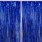 Jonami 2 Lametta Vorhänge Blau, Folie Fransen Vorhang Schimmer, Metallic Tinsel Vorhange Hintergrund Fringe Glitzervorhänge Fransenvorhang Metallfolie fur Party Deko Geburtstagsdeko -2stk-