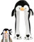 Pinguin Mütze mit Ohren, Mütze mit Beweglichen Ohren, Lustige Mütze, Mütze mit Wackelohren, Beweglichen Ohren Drücken der Tiermütze, Pinguin Geschenk, Pinguin Plüsch Hut für Partys, Cosplay, Weihnacht