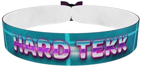 Hard Tekk Stoffarmband - Wasserfestes Satinarmband für Musikliebhaber - Trendiges Festival-Armband - Geschenksidee für Freunde - Unisex-Accessoire für jeden Anlass