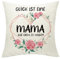 Sunia Mama Geschenk Weihnachten, Kissenbezüge 45x45 cm, Dekokissen Kissen mit Taschen,Geschenke für Mama Weihnachten,Geburtstagsgeschenk für Mama, Beste Mama Geschenk,Mutter Geschenk