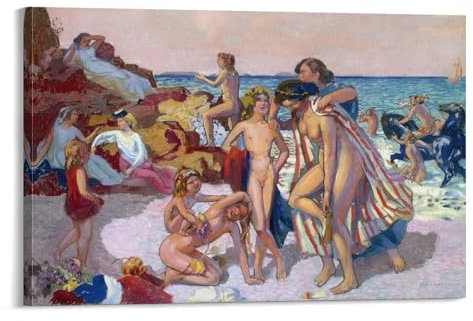 REDCHAMBER Poster mit französischen Symbolisten, Maurice Denis, Bacchus und Ariadne, Poster, Druck, Kunst, Wandgemälde, Leinwand, Poster, moderne Schlafzimmer-Dekoration, 50 x 75 cm