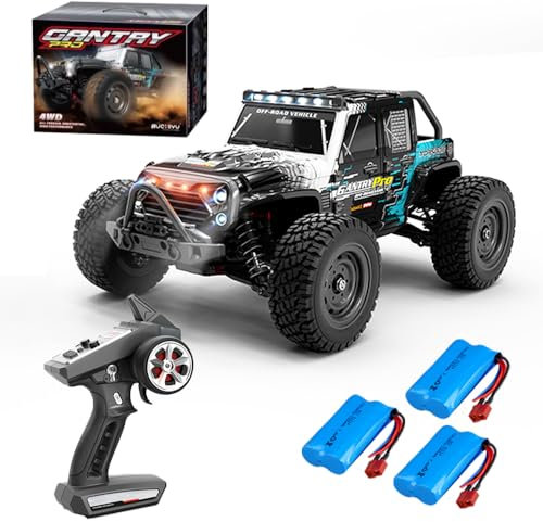 X-Verse 16103PRO Ferngesteuertes Auto Bürstenlose, 1:16 70KM/H Wasserdichtes RC Autos, 4WD All Terrain Offroad RC Truggy RC Truck Crawler für Erwachsene Erwachsene, Kinder - 3 Batterien