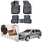Trimak Passgenau 3D Fussmatten kompatibel mit Dacia Logan & MCV 1. Gen 2004-2013 Auto Zubehör 1. Und 2. Reihe Gummimatten Autos TPE Allwetter Geruchlos rutschfest Vorne und Hinten Schwartz