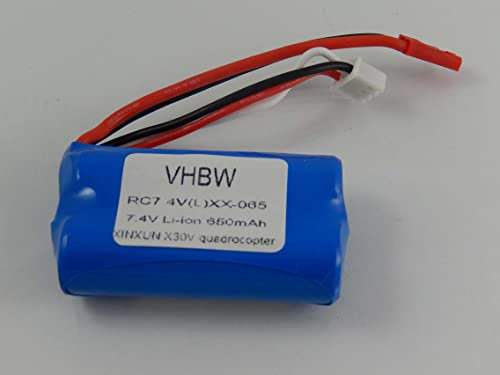 vhbw 1x Akku Ersatz für Revell 43965 für Drohne Multicopter Quadrocopter (650 mAh, 7,4 V, Li-Ion)
