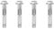 Leliafleury Lot de 4 boulons d'ancrage M8 x 80 en acier inoxydable pour fixation murale, brique, béton, maçonnerie