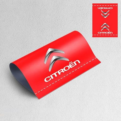 Auto Emblem Logo Aufkleber für Citroen C-Elysee Nemo Saxo SpaceTourer Xsara Elysee, Autoaufkleber Emblem Abziehbilder Emblem Auto Zubehör Tuning Sticker,Red