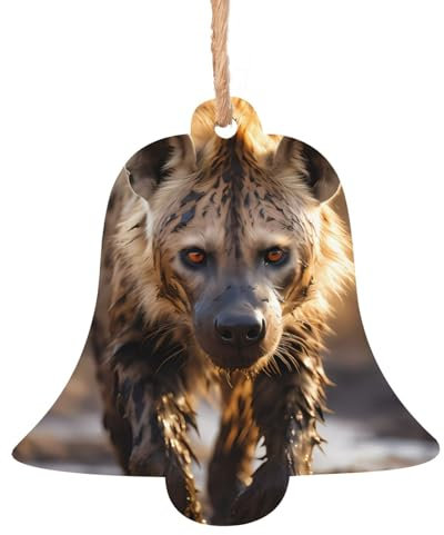 Lone Hyena - Campanas decorativas para árbol de Navidad, 6 unidades, para Navidad, paredes, puertas, ventanas, árbol de Navidad