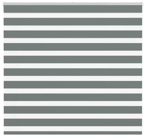 vidaXL Zebrarollo Dunkelgrau 160x100 cm Stoffbreite 155,9 cm Polyester, Zebra-Rollo, Doppelrollo, Zebra-Jalousie für Fenster, Doppelrollo, Zebra-Rollo