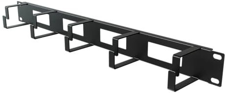 Stalflex Cable Management Wire Organiser 19 Inch 1U - Made of Steel - Cable Management Tray for Wires, Cable Strips - Keep Your Data Cabinet Clean and Tidy