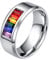 SOIMISS 1stk Regenbogenfahnenring Zappeln Perlen Gold Silberring Titanring Armbänder Türkisfarbener Zappelring Männliche Ringe Stolz- Edelstein Schmuck Stahl