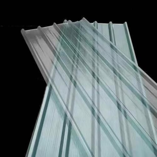 2 mm transparente Dachplatte, geräuschloses, selbstreinigendes Wellblech, regenfester Carport, UV-Schutz-Tageslichtplatten, verschiedene Größen, Seitenplatten, Dachabdeckungen(15 Pcs,0.9x1.5m/35x59in)