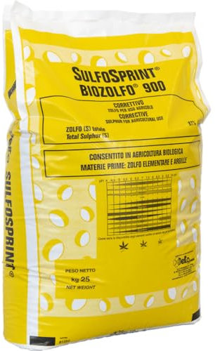 Sulfosprint correttivo per il terreno a base di zolfo lenticolare sacco da 25 kg