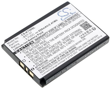 TECHTEK Batterie 650mAh Compatible avec [Sony Ericsson] D750, D750i, J100i, J110a, J110c, J210i, J220a, J220c, J220i, J230c, J230i, K310a, K310c, K310i, K510a, K510c, K510i, K600, K600i, K608i, K610i