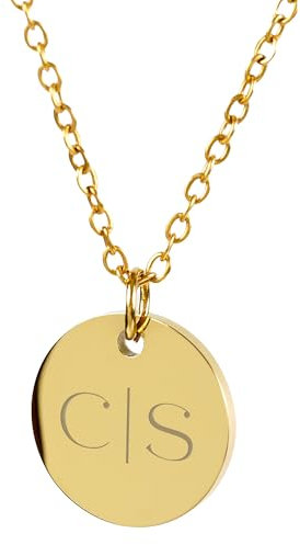 Aurelyn Personalisierte Kette mit Gravur – Halskette personalisiert für Damen – Kettenanhänger mit Namen oder Initialen – Geschenkidee für Frauen, Freundin, Mama oder dich selbst