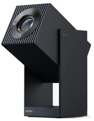 Wanbo Cube 2 Pro Projecteur Intelligent avec Android TV & ToF Auto-Focus – Mini projecteur Portable Compact et Haut-Parleur Bluetooth 8 W, Correction Keystone, cinéma Maison pour Petits espaces