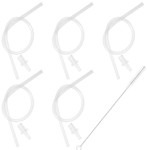 5pcs Milk Tubes Hoses, Milk Tubing Kit Coffee Maker Machine Coupler Accessories Part with 5 HP3 Tubing Connector & Brush Pipe Compatible with Jura 6 10 W10 X5 S8 E8 Z10 Z8 Z7 Z5 Z6 Z8 Z9 J6 J8 J9 S80
