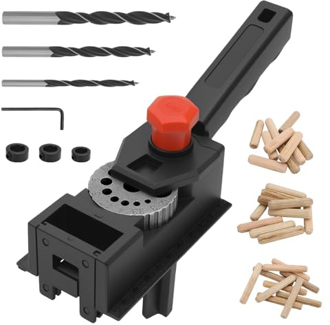 Holzdübel Bohrschablone Holzdübel Set Dübelhilfe Dübellehre Dübelschablone Bohrschablone Ø 3/3.3/4/4.2/5/6/6.8/8/10/12mm für Holzbearbeitung