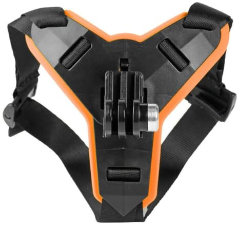 NINMORTH Kinnhalterung für Motorradhelm, Action-Kameras, rutschfester, stoßfester Gurt mit PC/Silikon/Nylonrahmen, 100 x 100 x 90 mm, Schwarz
