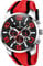 findtime Herrenuhr Sport Jungenuhr Chronograph Militär Armbanduhr Männer Coole Analog Quarz Rot
