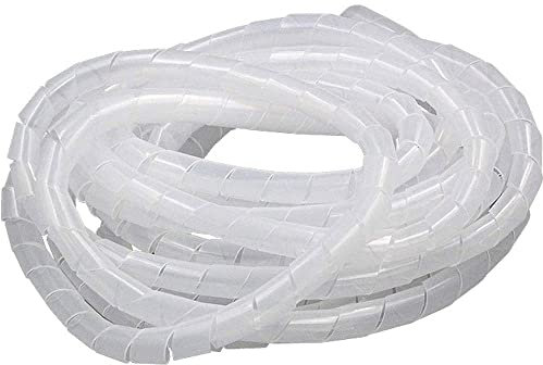 Vetrineinrete® Raccogli cavi spiralato tubo 5 metri copri cavo organizer per cavi e fili elettrici in plastica trasparente diametro da 6 8 10 e 12 mm 92480 (8 mm) B22