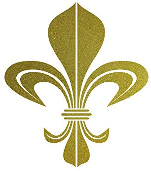 Bourbon Schwert Lilie 8cm gold Aufkleber Tattoo Fliesen Spiegel Glas Tür Auto Heck Folie