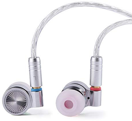 Linsoul TIN HiFi T4 10mm Carbon Nanotube Dynamische Treiber In-Ear Monitor Kopfhörer, Ultra-Slanke Metallgehäuse, versilbertes MMCX Kabel