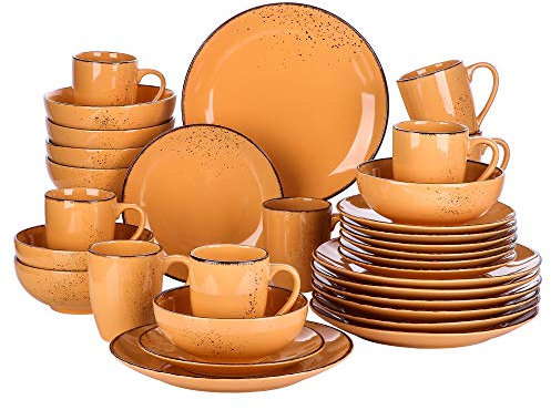 vancasso Serie Navia Teller, Tafelservice, 32-teilig, für 8 Personen, modernes Design