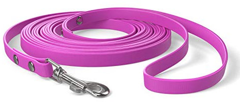 10m Schleppleine, Hundeleine, Handschlaufe, Magenta, extra schmal, schmutz- und wasserabweisend