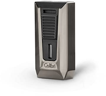 Mechero-Encendedor Colibri-Slide-en metal- Doble llama a prueba de viento-Llama Jet, para cigarrillos y puros.Funciona con gas butano(no incluido). Se envía en estuche de regalo. Dos años de garantía.