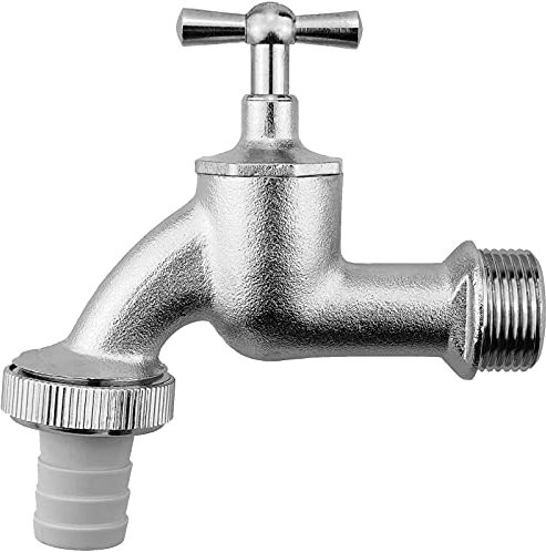 Qualitäts Wasserhahn mit Schlauchverschraubung | Messing Wasserkran für innen und außen wie Gardena | Wunschgröße einfach auswählen >>> 1/2 Zoll ca. 21mm ∅ Gewinde | für 1/2 Zoll 13mm innen ∅ Schlauch