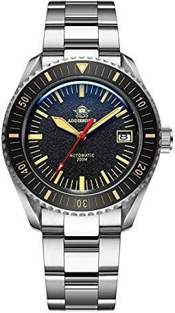 ADDIESDIVE Herren Uhr Mechanisch Automatikwerk mit Gewölbtes Antireflex-Saphirglas