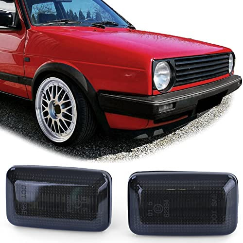 Tenzo-R LED Seitenblinker Schwarz passend für VW Golf 1 + 2 Jetta 2 Polo 3 Corrado