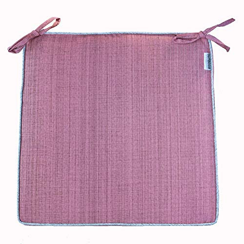 texpot Lot de 2 coussins d'assise 42 x 42 cm, résistants aux intempéries, pour l'extérieur et l'intérieur (42 x 42 cm, vieux rose)