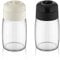 SECEN London - 2 Pieces Black Pepper and Salt Shaker, Salt and Pepper Shakers Set, BPA Free Plastic Cover, Ground Salt/Pepper, Stainless Steel, Clear for Kitchen, BBQ, Restaurant