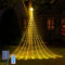 Lucine Esterne Solari Impermeabili, 2M x 9 Fili 8 Modalità Luci LED Solari Albero di Natale per Esterno, Catena Luminosa Solare da Esterno Natale per Esterni per Giardino, Natale, Capodanno, Festa
