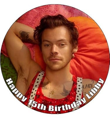 7.5 Harry Cake Topper Style 3 Personalised PREMIUM RICE PAPER Edible Cake Topper