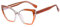 kachawoo Cat Eye Brillen Rahmen Anti Blaulicht Optische Brillen Frauen Polygon TR90 Brillen (orange brown frame)