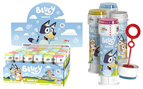 DULCOP - Pack mit 36 Bluey Seifenblasen - Seifenblasen - 60 ml - 047337PA - Blau - Kunststoff - Offizielle Lizenz - Kinderspielzeug - Outdoor-Spiel - Ab 3 Jahren