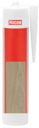 Silicone acrilico colorato all'acqua per legno senza solventi per sigillare o stuccare legno - Uso Interno - Sigilliante Legno per Fori, Fessure e Crepe (Rovere Chiaro)