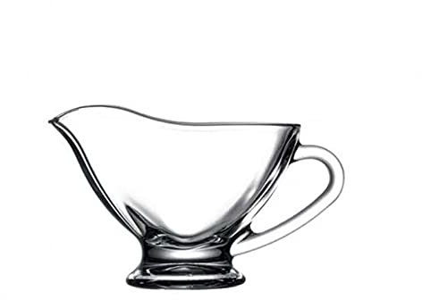 CoByda Salsiera in vetro spesso - Perfetta per latte, condimenti per insalata o crema al caffè - Ideale per ristoranti e uso domestico - Elegante e pratica cucina essenziale