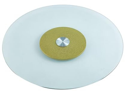 GLFNB Plateau tournant de Bureau, Table à Manger, Plateau tournant en Verre trempé, Table Ronde en Verre trempé, Rond Domestique (Taille : 110 cm)