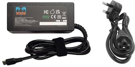 65W POWERGOAT USB-C LAPTOP AC ADAPTER FOR ASUS CHROMEBOOK C523 C523N MAINS POWER CHARGER UNIT PIN 20V 3.25A TYPE-C