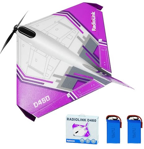 Radiolink D460 Plug and Play (PNP) RC aereo con Byme-DB Gyro FC, 3 modalità di volo, motore brushless 15A ESC aereo per principianti o esperti (viola)