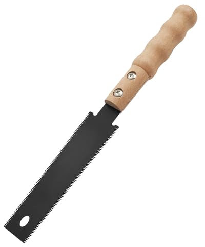 6 Inch Woodworking Hand Saw, 15/17 TPI Universal Flush Cut Saw, Double-sided Fine Teeth Wood Saw for Hardwood & Softwood Woodworking Trim