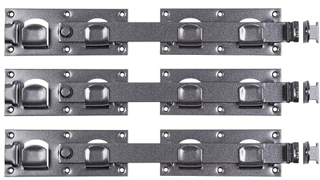Alberts 822583 DURAVIS® Doppeltorüberwurf | schwarzdiamant duplexbeschichtet | Größe 423 x 70 mm | 3er Set